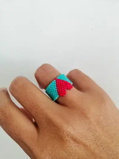 Anillo Miyuki corazón