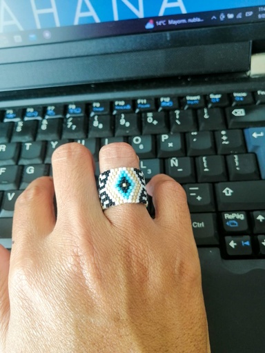 Anillo Miyuki Rombo